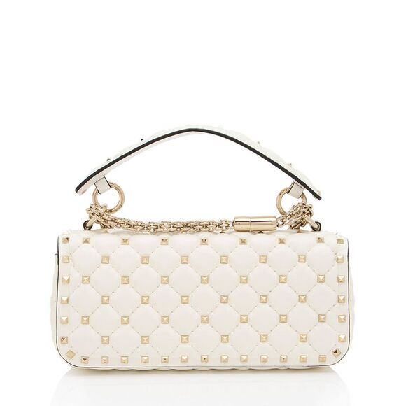 Valentino Calfskin Rockstud Spike Up Top Handle - Picture 3 of 12